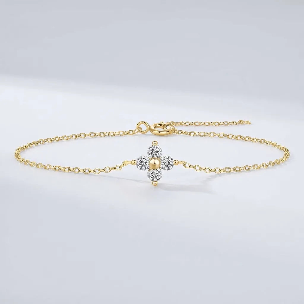 Mia Crystal Clover Bracelet - Joie d’Or