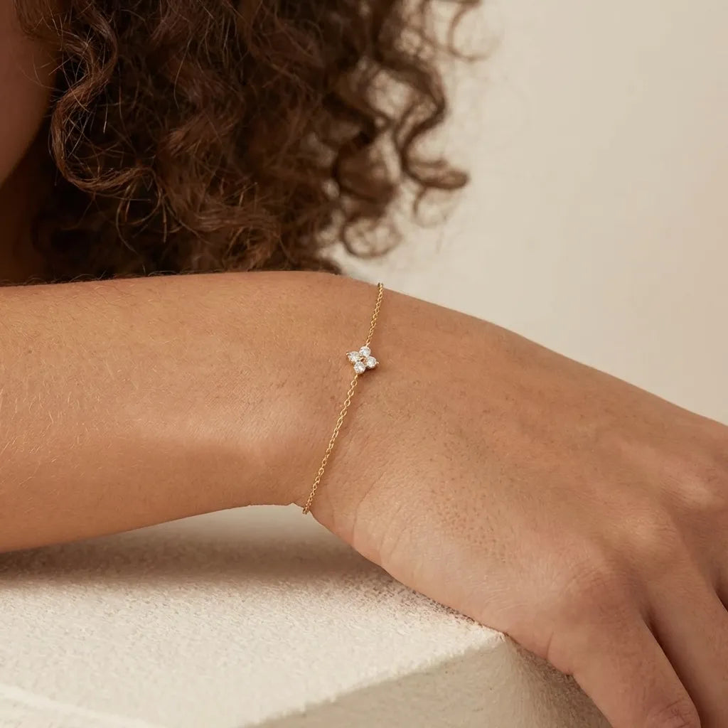 Mia Crystal Clover Bracelet - Joie d’Or