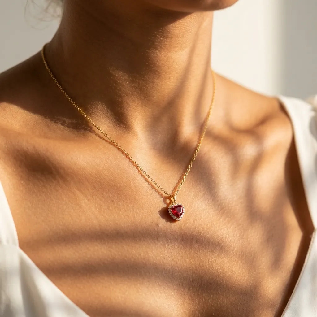 Colette Pave Heart Necklace - Joie d’Or