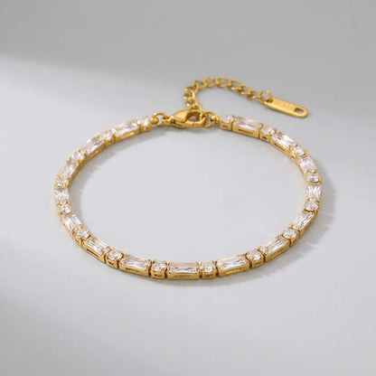 Aurélie Crystal Tennis Bracelet - Joie d’Or