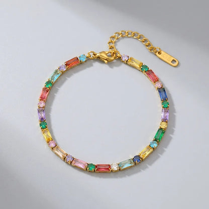 Aurélie Crystal Tennis Bracelet - Joie d’Or
