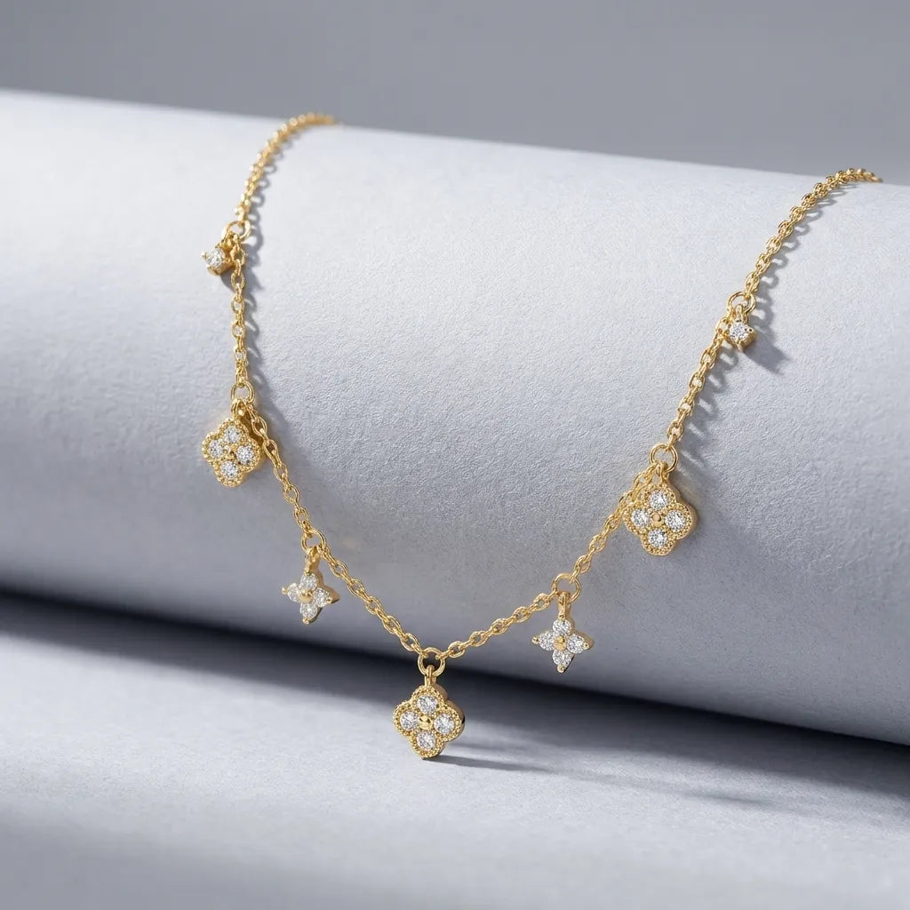 Aurélie Glimmer Charm Necklace - Joie d’Or