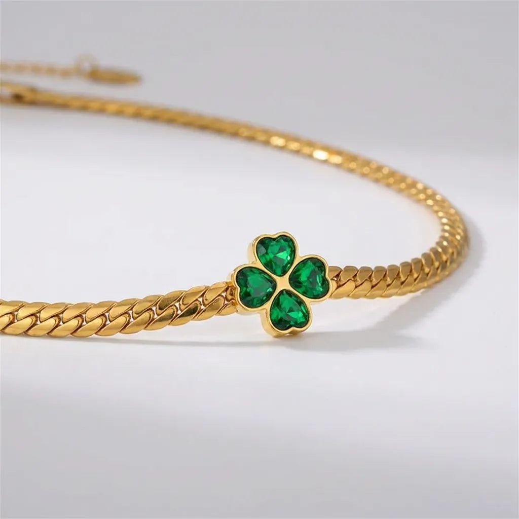 Emerald Clover Necklace - Joie d’Or