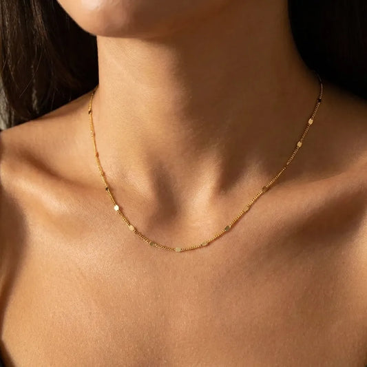 Aria Gold Dot Necklace