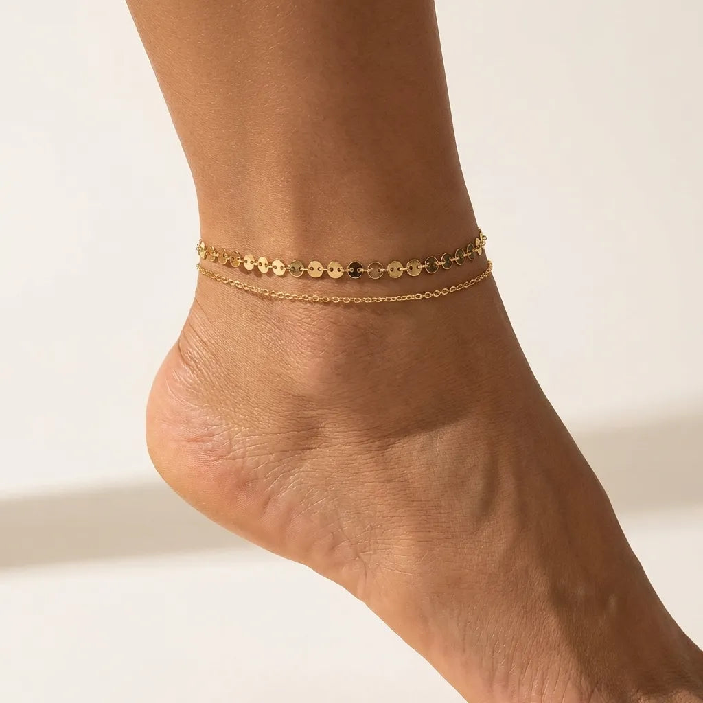 Eliane Disc Anklet - Joie d’Or