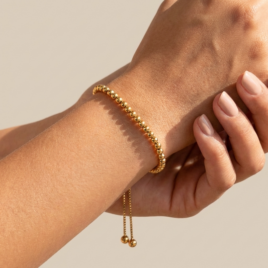 Beaded Gold Bracelet