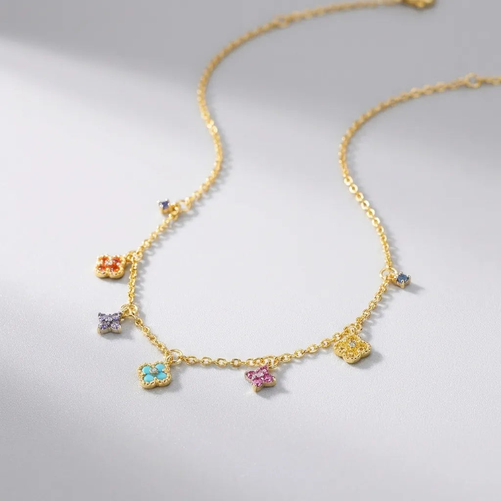 Aurélie Prism Charm Necklace - Joie d’Or