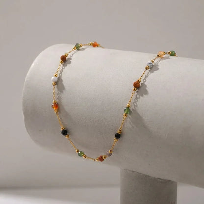 Aurélie Color Bead Anklet - Joie d’Or