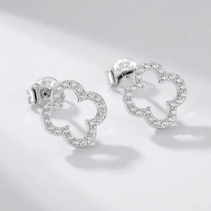 Aurélie Crystal Clover Earrings - Joie d’Or