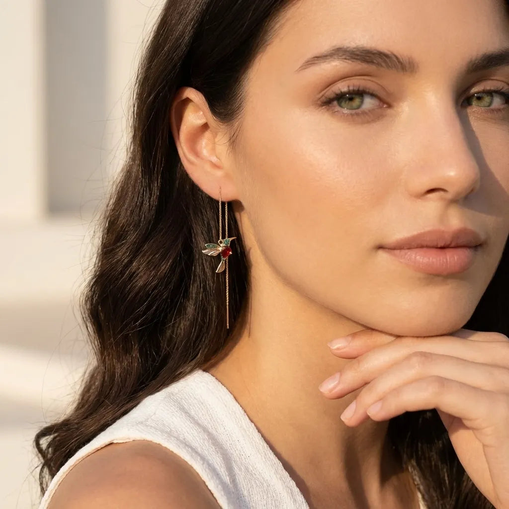 Crystal Hummingbirds Earrings - Joie d’Or