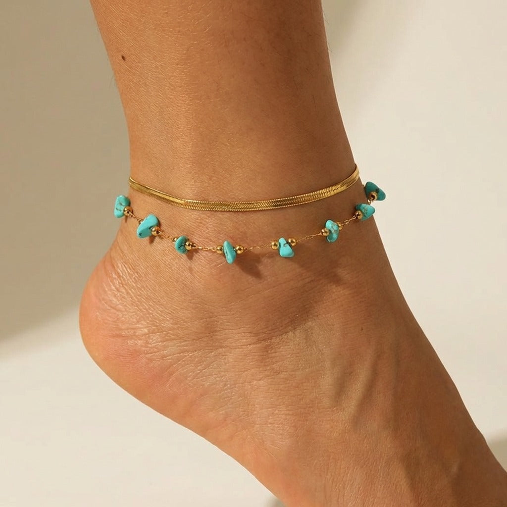 Giulia Mare Turquoise Anklet - Joie d’Or