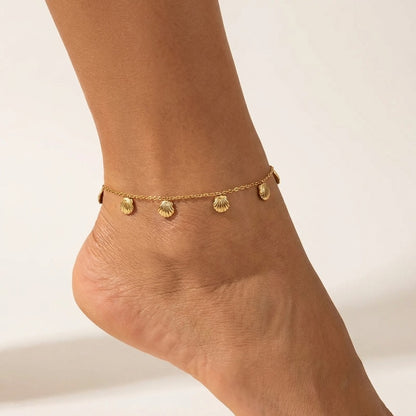 Sirena Gold Shell Anklet - Joie d’Or