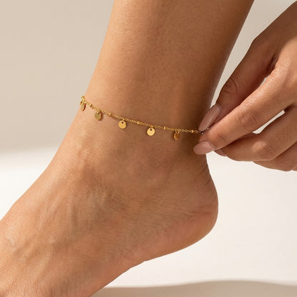 Lucie Dot Charm Anklet - Joie d’Or