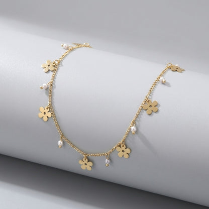 Emma Flower Gold Anklet - Joie d’Or