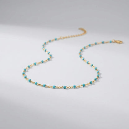 Capri Turquoise Chain Anklet - Joie d’Or