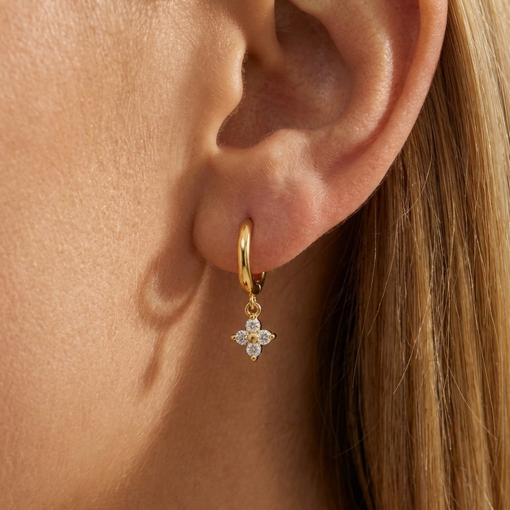 Mia Crystal Clover Earrings - Joie d’Or