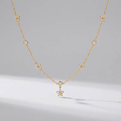 Mia Flower Crystal Necklace - Joie d’Or