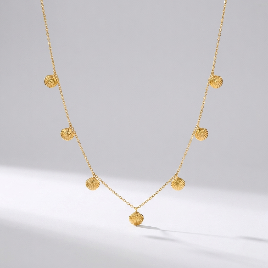 Sirena Gold Shell Necklace - Joie d’Or