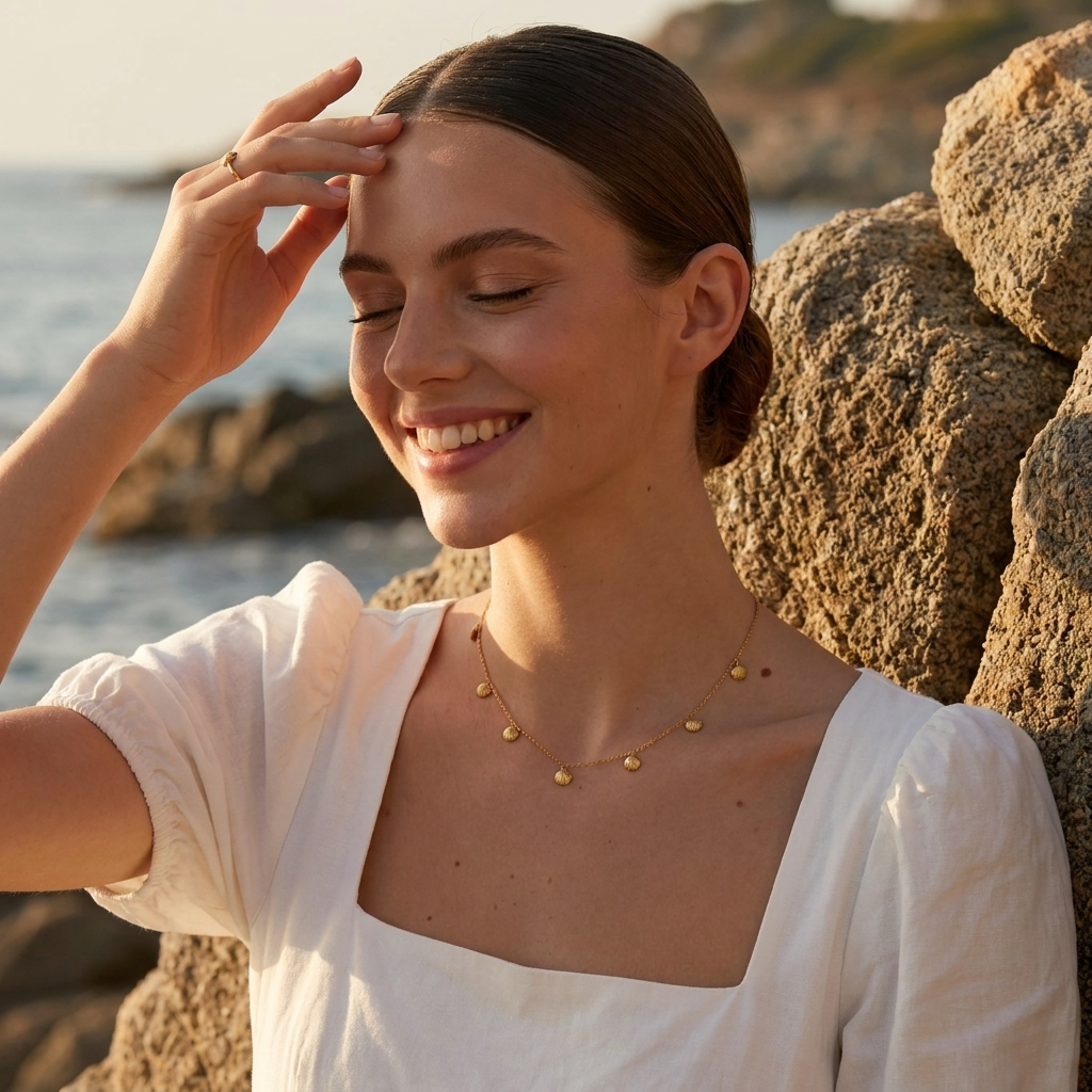 Sirena Gold Shell Necklace - Joie d’Or