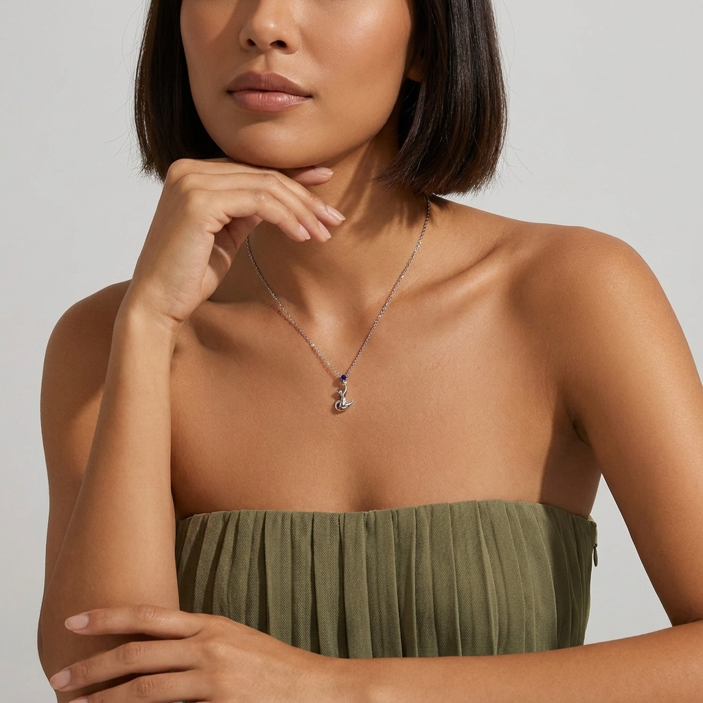 Amélie Silver Kitten Necklace - Joie d’Or