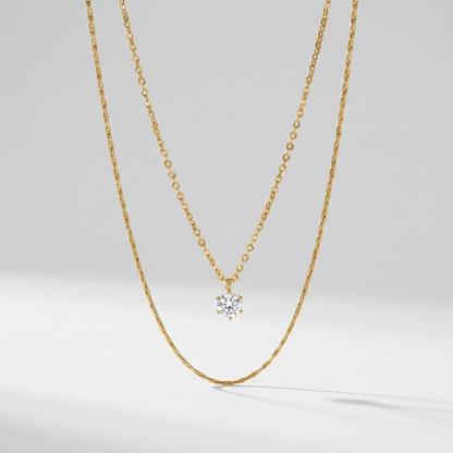 Diana Crystal Layered Necklace - Joie d’Or