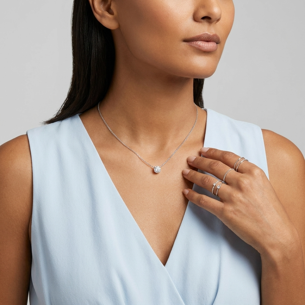 Olivia Cercle Halo Necklace - Joie d’Or