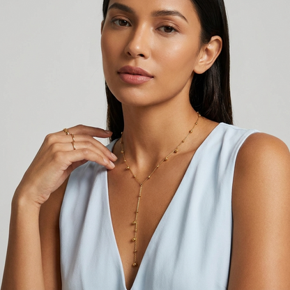 Aurélie Golden Drop Necklace - Joie d’Or