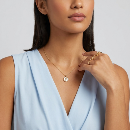Rose Gold Pendant Necklace - Joie d’Or