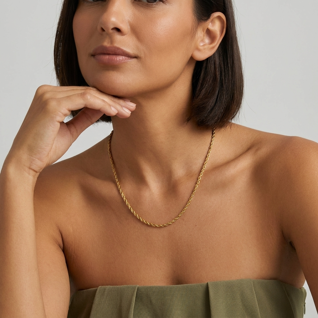 Calle Rope Chain Gold Necklace - Joie d’Or
