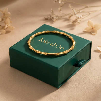 Emma Bamboo Gold Bangle - Joie d’Or