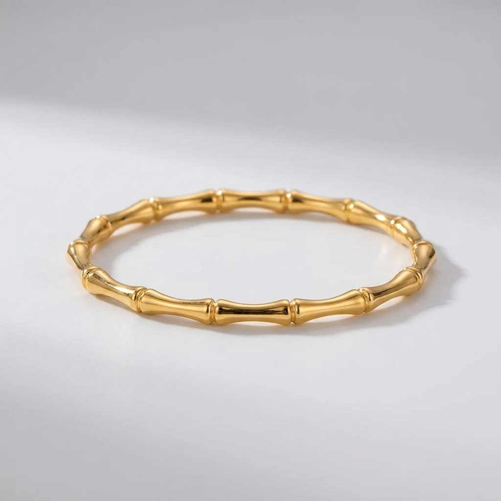 Emma Bamboo Gold Bangle - Joie d’Or