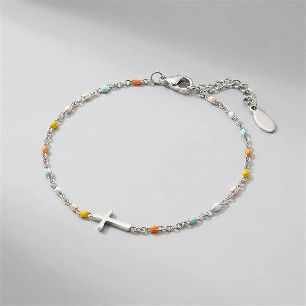 Amélie Cross Bead Bracelet - Joie d’Or