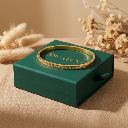 Isabella Pavé Crystal Bangle - Joie d’Or