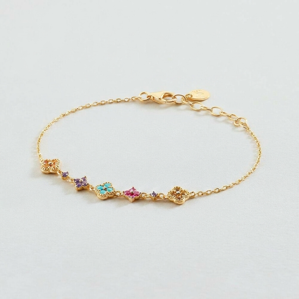 Aurélie Gold Cluster Bracelet - Joie d’Or