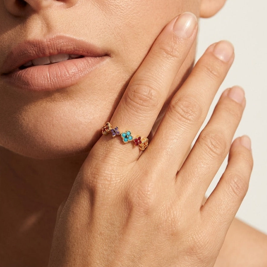 Aurélie Gold Cluster Ring - Joie d’Or