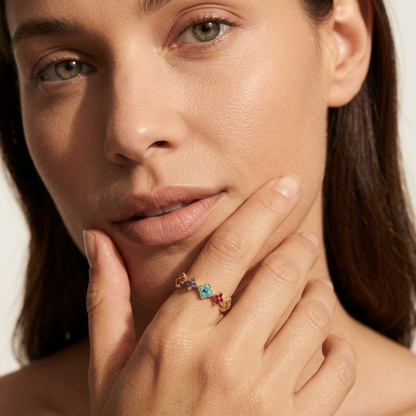 Aurélie Gold Cluster Ring - Joie d’Or