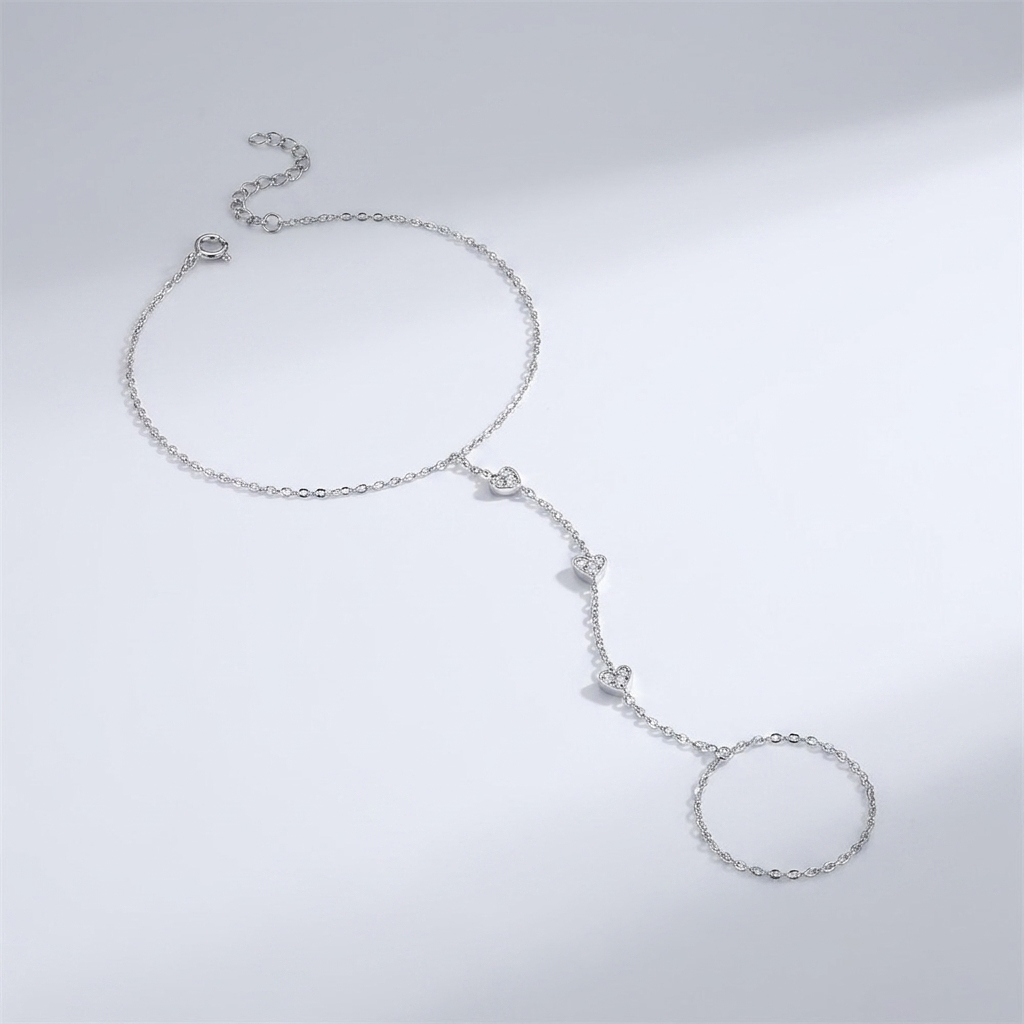 Amélie Crystal Heart Bracelet - Joie d’Or