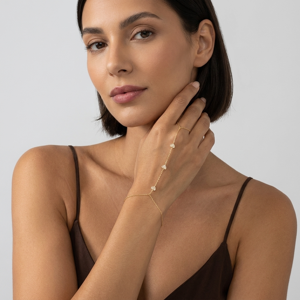 Amélie Crystal Heart Bracelet - Joie d’Or