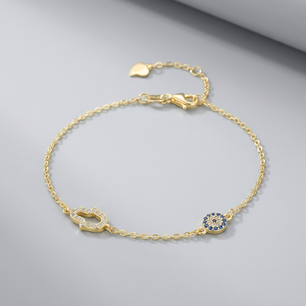 Chloé Hamsa & Evil Eye Bracelet - Joie d’Or