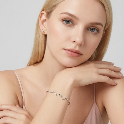 Liana Crystal Snake Bangle - Joie d’Or