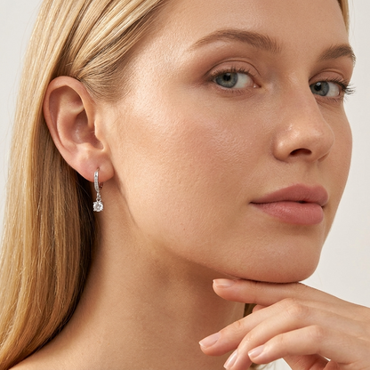 Aurélie Crystal Silver Earrings