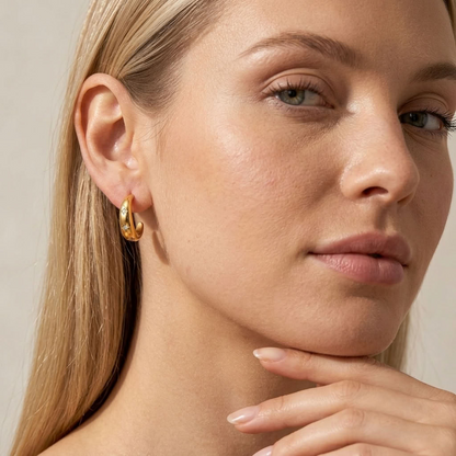 Luna Star Crescent Gold Earrings