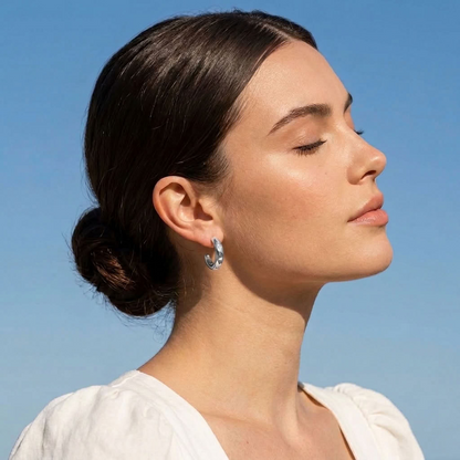 Luna Star Crescent Silver Earrings