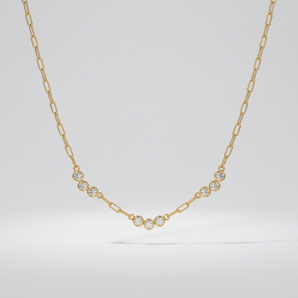 Clara Crystal Trio Gold Necklace - Joie d’Or