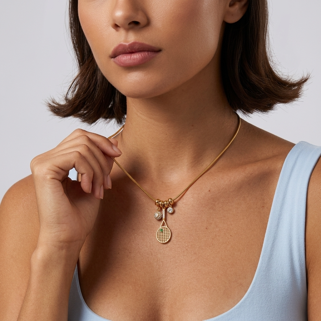 Colette Tennis Charms Gold Necklace - Joie d’Or