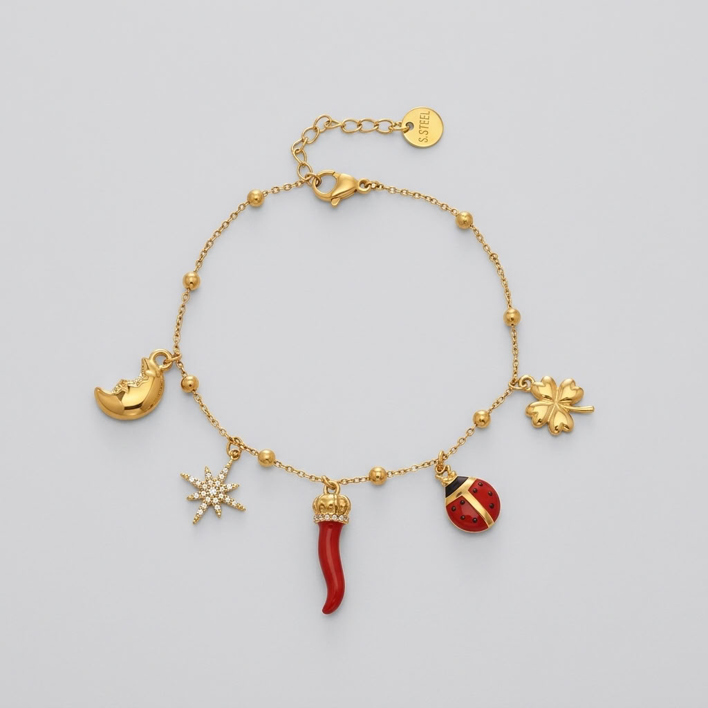 Noémie Lucky Charms Gold Bracelet