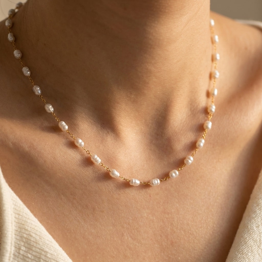 Valentina Tiny Baroque Pearl Necklace - Joie d’Or