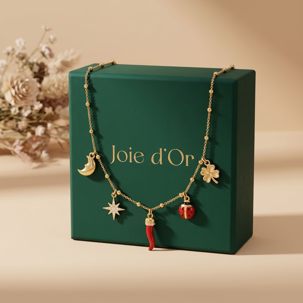 Noémie Lucky Charms Gold Necklace