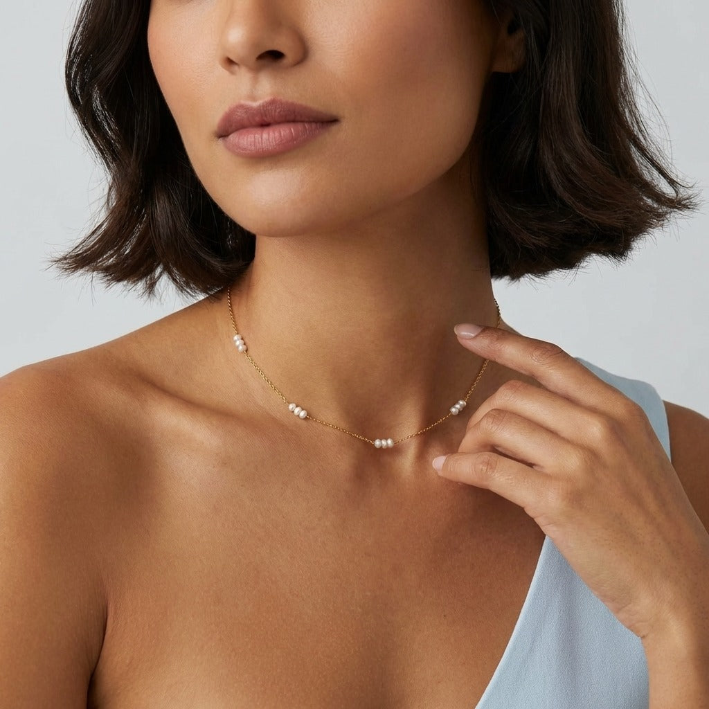 Valentina Tiny Pearls Necklace - Joie d’Or