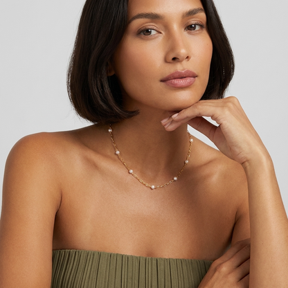 Léa Dainty Pearls Necklace - Joie d’Or